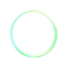 Transparent Background Iridescent Soap Bubble Circle
