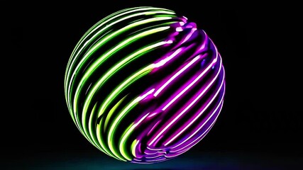 Background abstract energy technology motion loop animated swirls of fluid circle - Powered by Adobe