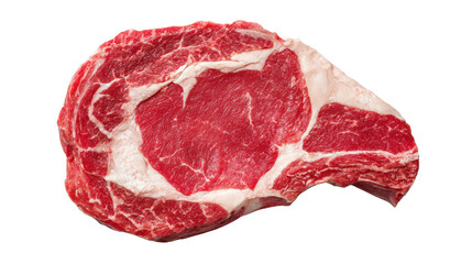 Fresh steak cut, isolated on a white background for culinary purposes.