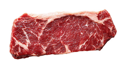 Obraz premium High-quality marbled beef steak on a white isolated background.