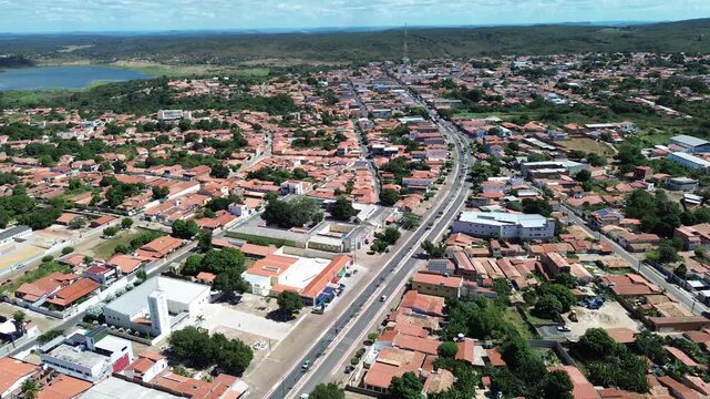 VISTA A&Eacute;REA DA CIDADE DE PEDRO II, TERRA DA OPALA, PEDRO II PIAU&Iacute;
