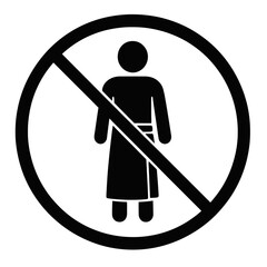 No Sarong Allowed Sign - Dress Code Restriction