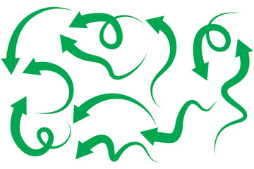 Set of curved arrows isolated on white background. Curved arrows, hand drawn curved arrows. Set long blue curve arrow icon vector . blue curve arrow icon set. long arrow icon set. curve arrow icon. 