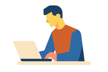 Person Working on Laptop at Desk