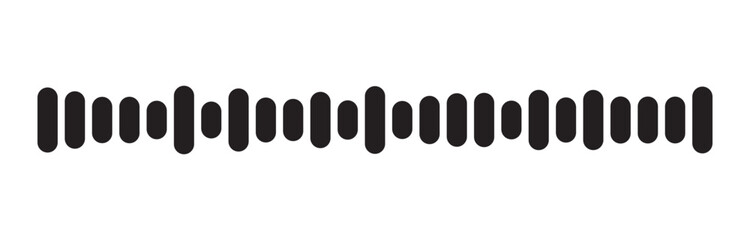 Rounded soundbar wave for podcast and voice mix