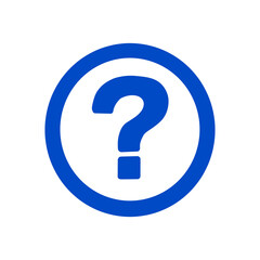 Question Mark Icon – Help or FAQ Symbol in Circle Vector。クエスチョンマークのアイコン／ヘルプ・案内のシンボル素材