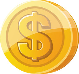 달러 표시가 있는 동전 일러스트