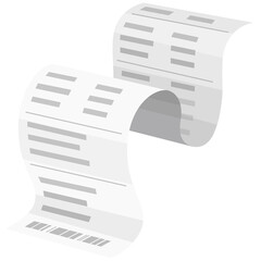 종이 영수증 일러스트