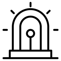 Siren emergency in vector illustration