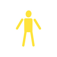 Standing Person Icon with Arms Down – Neutral Pose Pictogram・両手を下げて立つ人物のアイコン｜基本姿勢・案内用ピクトグラム