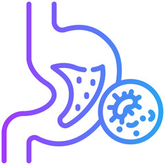 Stomach cancer icon for cancer diagnosis, website, application, printing, document, poster design, etc