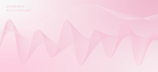 Abstract pink vibrant background. Dynamic shapes composition with line.