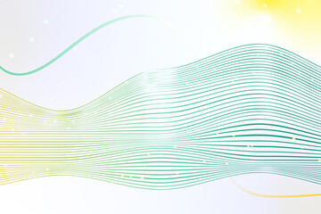Abstract dynamic wave lines on white background