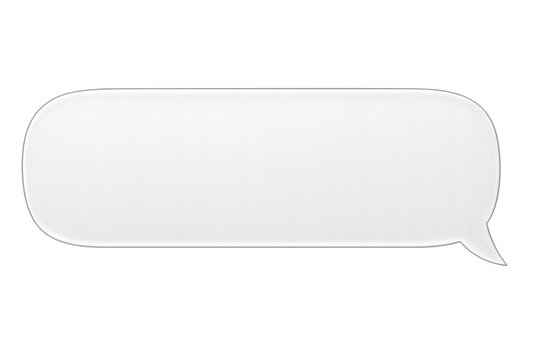 Transparent speech bubble offering clean white space for personalized messaging and graphic design elements