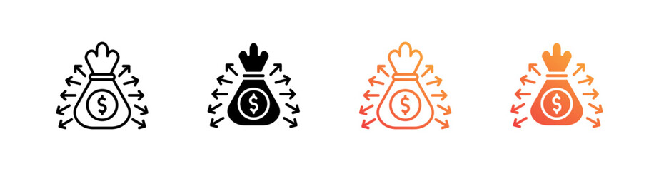 Liabilities Multiple Style Icon Set Vector 