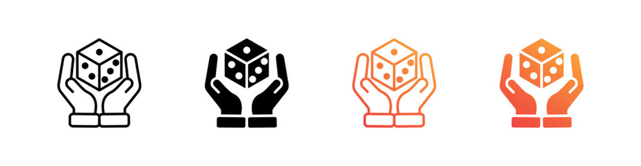 Probability Multiple Style Icon Set Vector 