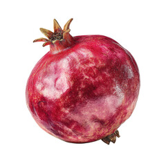 Vibrant Pomegranate on Black Background on a white background.