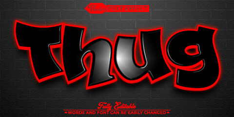 Thug Vector Editable Text Effect Template