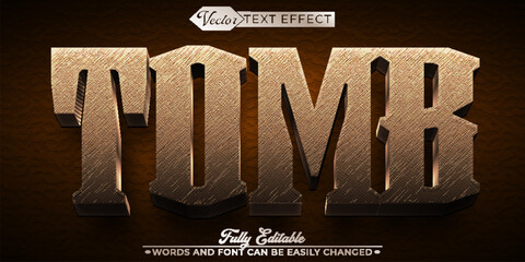 Cartoon Tomb Vector Editable Text Effect Template