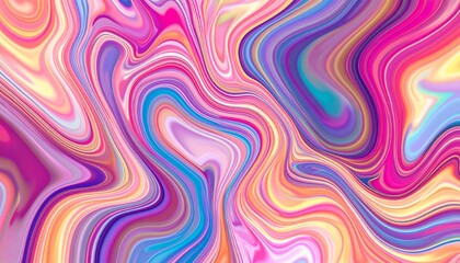 Abstract Swirling Liquid Marble Texture Background Vibrant Pink, Purple, and Blue Hues