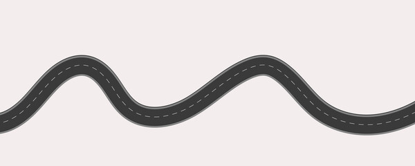 roadway illustration isolated on a white background.	