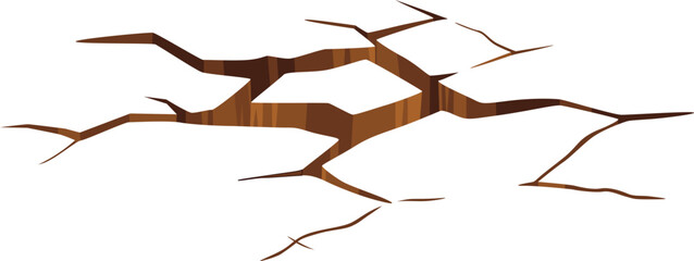 Cracked Ground Illustration