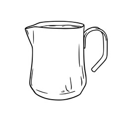 simple milk pitcher vector illustration