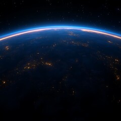 Obraz premium Earth from space, night view