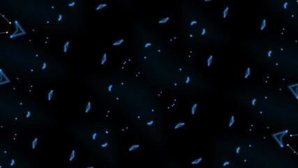 Abstract digital connection moving dots and lines. Technology background. Network connection structure. Plexus effect. 3d Seamless loop. 4K - Powered by Adobe