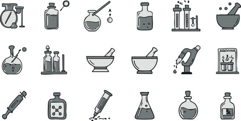 set of different medicals icons