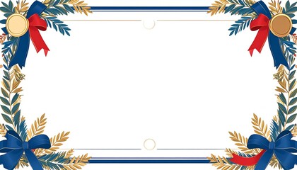 Elegant Award Certificate Template with Blue and Gold Accents