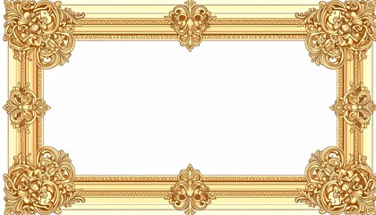 Ornate Gold Frame Elegant Design for Pictures and Artwork