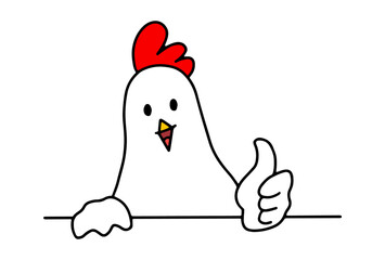 chicken character vector isolated illustration