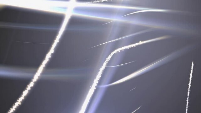 God-rays shimmering with subtle speckles scanning sideways