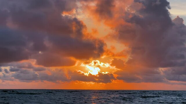 Tropical seascape during sunset