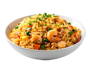Delicious shrimp fried rice bowl