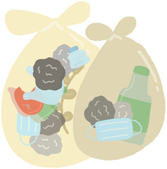 쓰레기 분리수거 재활용 일러스트