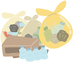 쓰레기 분리수거 재활용 일러스트