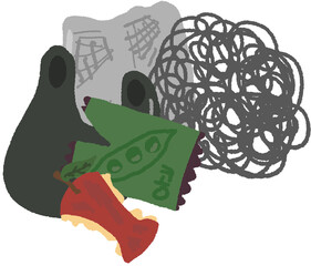 쓰레기 분리수거 재활용 일러스트