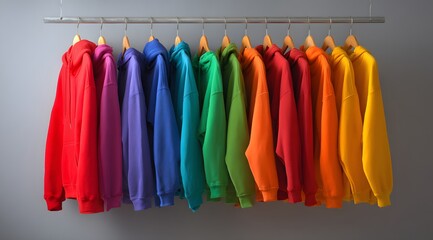 Vibrant Spectrum of Comfort Colorful Clothes Displayed