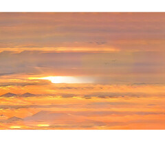 Obraz premium sunset in the mountains