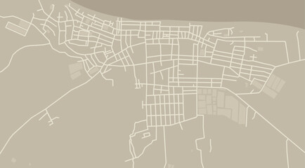 City map. Line scheme of roads. Town streets on the plan. Irrawaddy region architectural background. Urban environment, architectural background. Vector