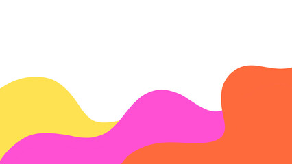 Pink, orange, and yellow aesthetic abstract wave element on a transparent background