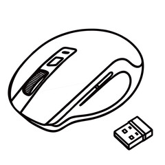Mouse silhouette image on white background