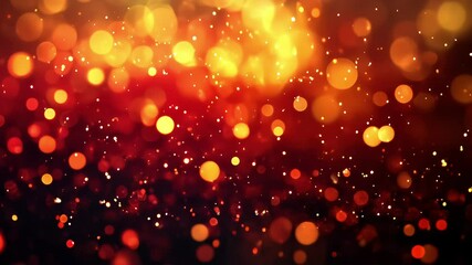 abstract red and orange fire particles with glowing bokeh background - Powered by Adobe