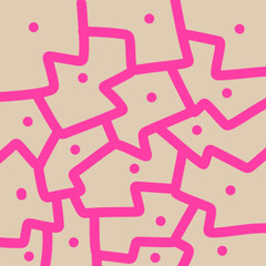 seamless pattern with pink hearts
