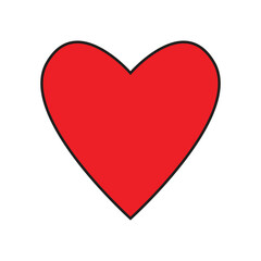 red heart isolated