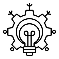 Problem Solving Outline Icon Vector Illustration