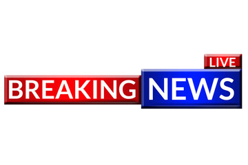 Live breaking news banner , News Flash Lower Third with Striped Bar Animation