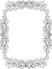 frame with floral ornament